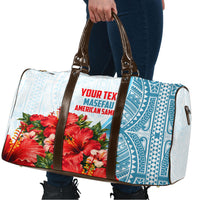Personalized American Samoa Masefau Travel Bag Hibiscus Tropical Floral Whale Polynesian Tribal Pattern TS04 - Polynesian Pride