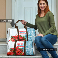 Personalized American Samoa Masefau Travel Bag Hibiscus Tropical Floral Whale Polynesian Tribal Pattern TS04 - Polynesian Pride