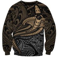 Polynesian Sweatshirt Hammerhead Shark Tribal Pattern TS04 Unisex Black/Yellow - Polynesian Pride