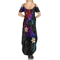 Turtle and Plumeria - Polynesian Family Matching Summer Maxi Dress and Hawaiian Shirt TS04 - Polynesian Pride