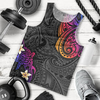 Turtle and Plumeria - Polynesian Men Tank Top TS04 Gradient - Polynesian Pride