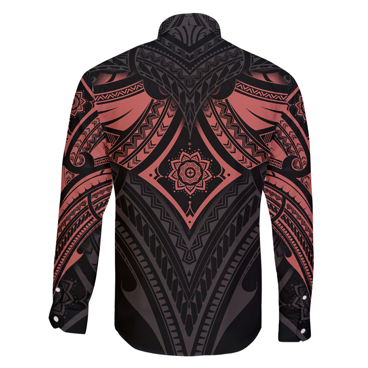 Feminine Polynesian Family Matching Puletasi Dress and Hawaiian Shirt Mandala Tattoo Style TS04 - Polynesian Pride