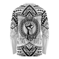 Aiga Samoa Raised Fist Long Sleeve Shirt Polynesian Tribal Tattoo Art Family Pride TS04 - Polynesian Pride