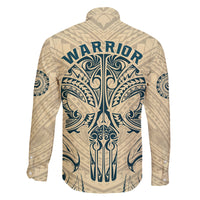 Polynesian Family Matching Short Sleeve Bodycon Dress and Hawaiian Shirt Warrior Skull with Tribal Patterns Tattoo Design TS04 - Polynesian Pride