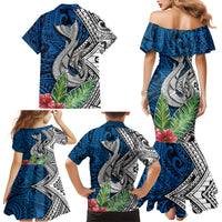 Polynesian Family Matching Mermaid Dress and Hawaiian Shirt Whale Pattern and Hibiscus Flowers TS04 - Polynesian Pride