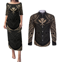 Polynesian Hawaii Tattoo Couples Matching Puletasi Dress and Long Sleeve Button Shirts TS04 Multicolor - Polynesian Pride