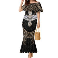Polynesian Hawaii Tattoo Family Matching Mermaid Dress and Hawaiian Shirt TS04 Mom's Dress Multicolor - Polynesian Pride