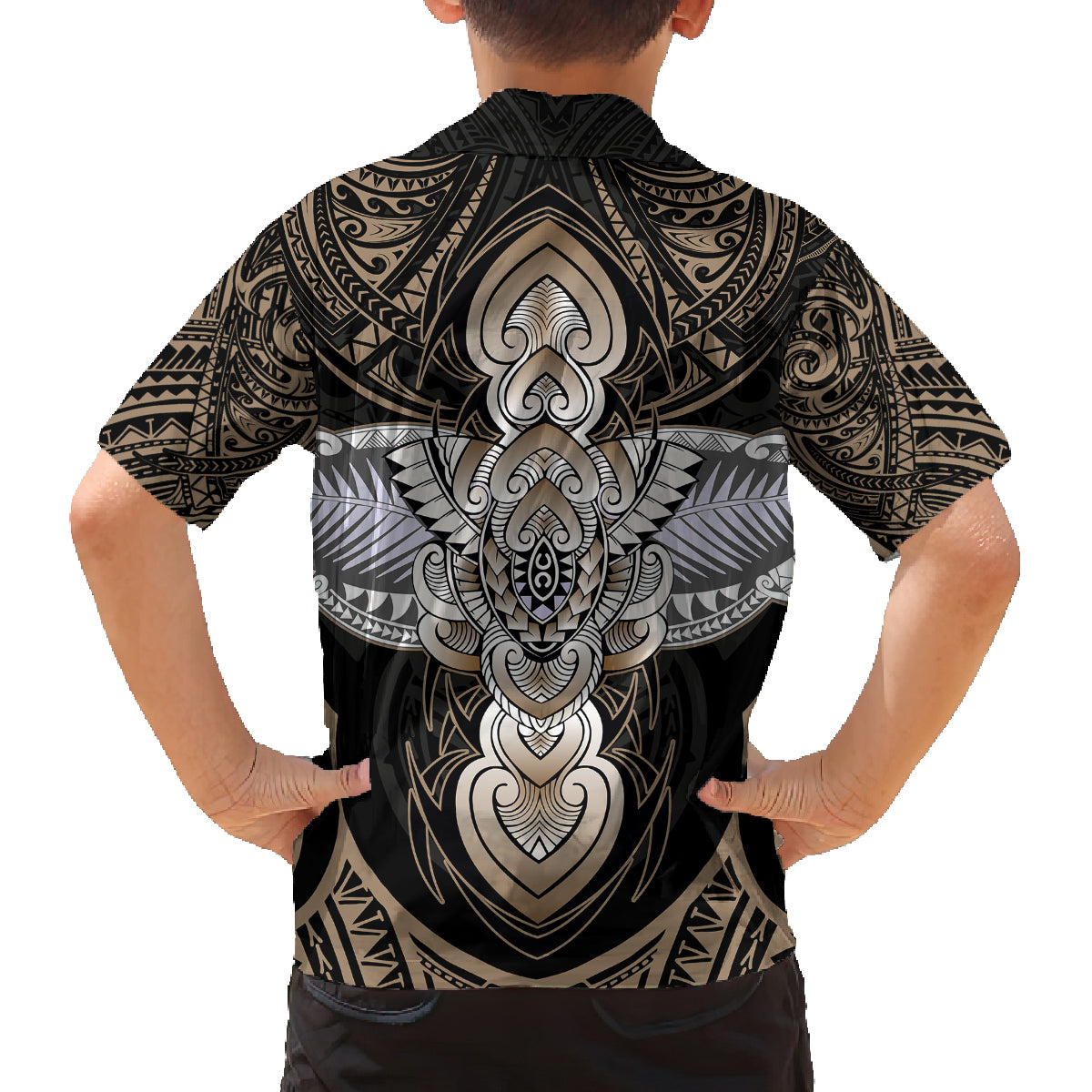 Polynesian Hawaii Tattoo Family Matching Puletasi Dress and Hawaiian Shirt TS04 - Polynesian Pride