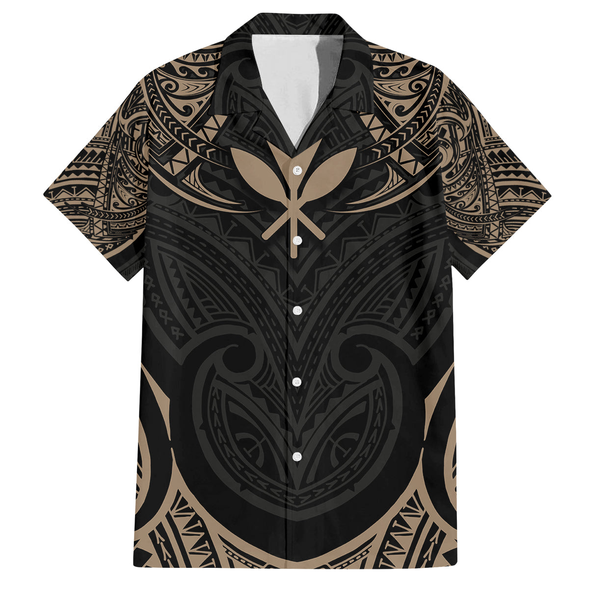 Polynesian Hawaii Tattoo Family Matching Summer Maxi Dress and Hawaiian Shirt TS04 Dad's Shirt - Short Sleeve Multicolor - Polynesian Pride