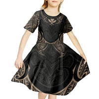 Polynesian Hawaii Tattoo Kid Short Sleeve Dress TS04 - Polynesian Pride