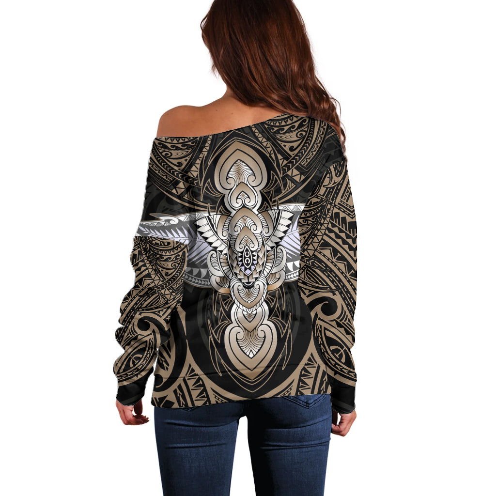 Polynesian Hawaii Tattoo Off Shoulder Sweater TS04 - Polynesian Pride