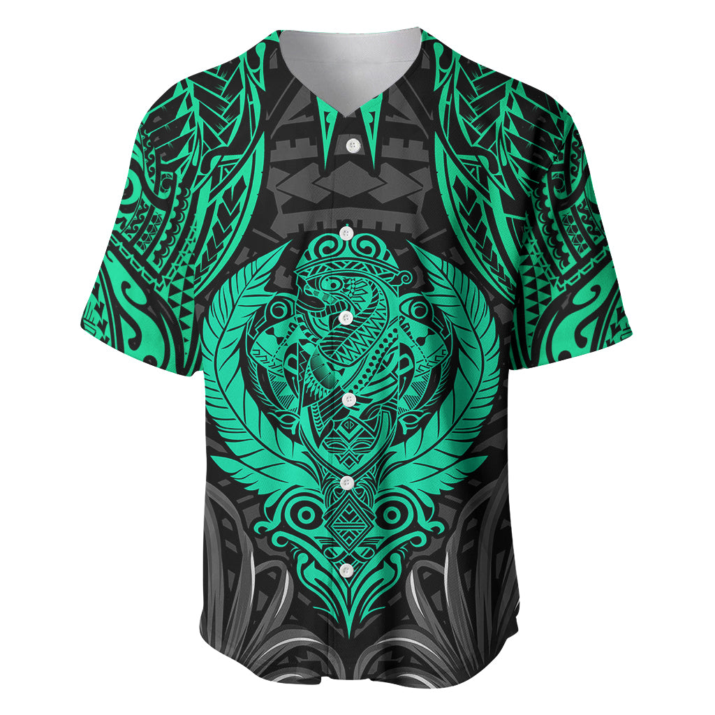 Polynesian Baseball Jersey Abstract Tiki TS04 Black Yellow - Polynesian Pride
