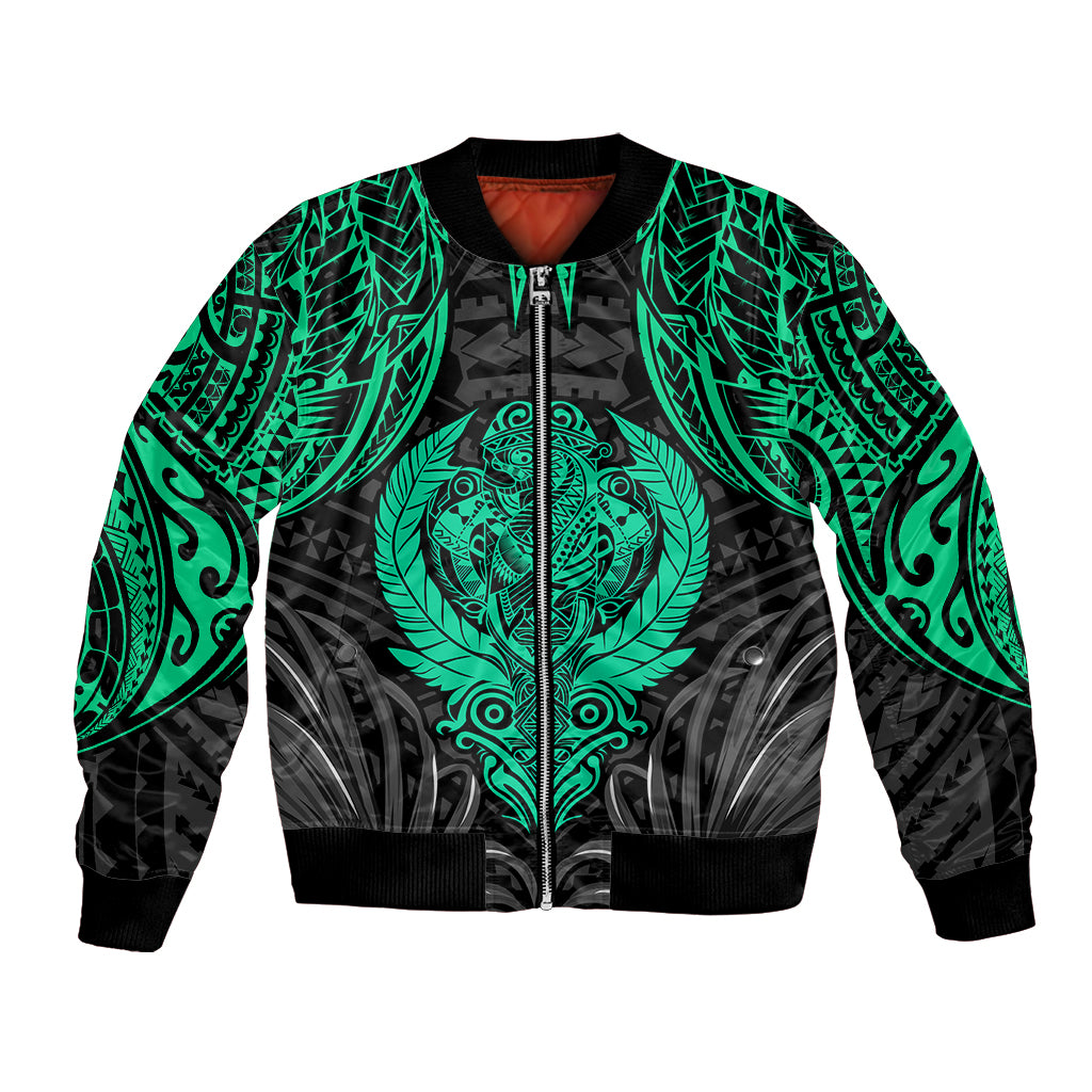 Polynesian Bomber Jacket Abstract Tiki TS04 Unisex Black Yellow - Polynesian Pride