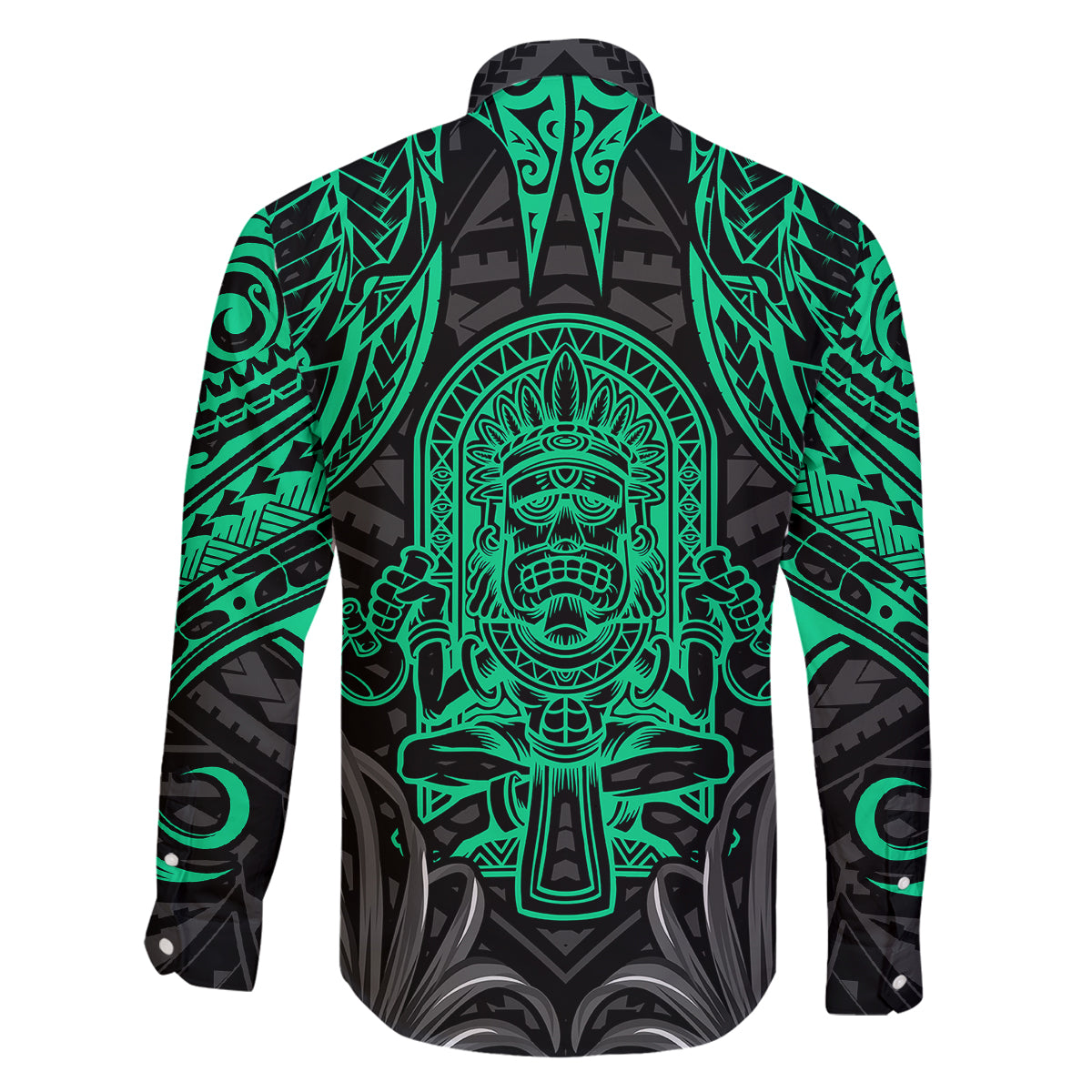 Polynesian Family Matching Summer Maxi Dress and Hawaiian Shirt Abstract Tiki TS04 - Polynesian Pride
