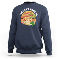 Christmas In Hawaii Sweatshirt Hawaiian Snowman You Don't Have To Shovel Sunshine TS09 Navy - Polynesian Pride