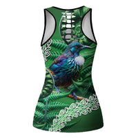 Tui Bird Koru Silver Fern Aotearoa Hollow Tank Top