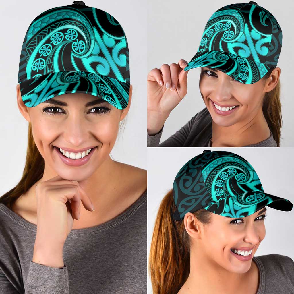 Turquoise New Zealand Mangopare Classic Cap Aotearoa Maori Koru Style LT14