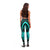 Turquoise New Zealand Mangopare Leggings Aotearoa Maori Koru Style LT14