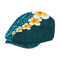 Turquosie Polynesia Jeff Hat Plumeria Tropical Leaves Galaxy Polynesian Art LT14 - Polynesian Pride