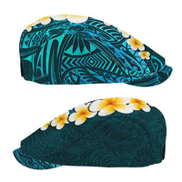 Turquosie Polynesia Jeff Hat Plumeria Tropical Leaves Galaxy Polynesian Art LT14 - Polynesian Pride