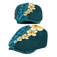 Turquosie Polynesia Jeff Hat Plumeria Tropical Leaves Galaxy Polynesian Art LT14 - Polynesian Pride
