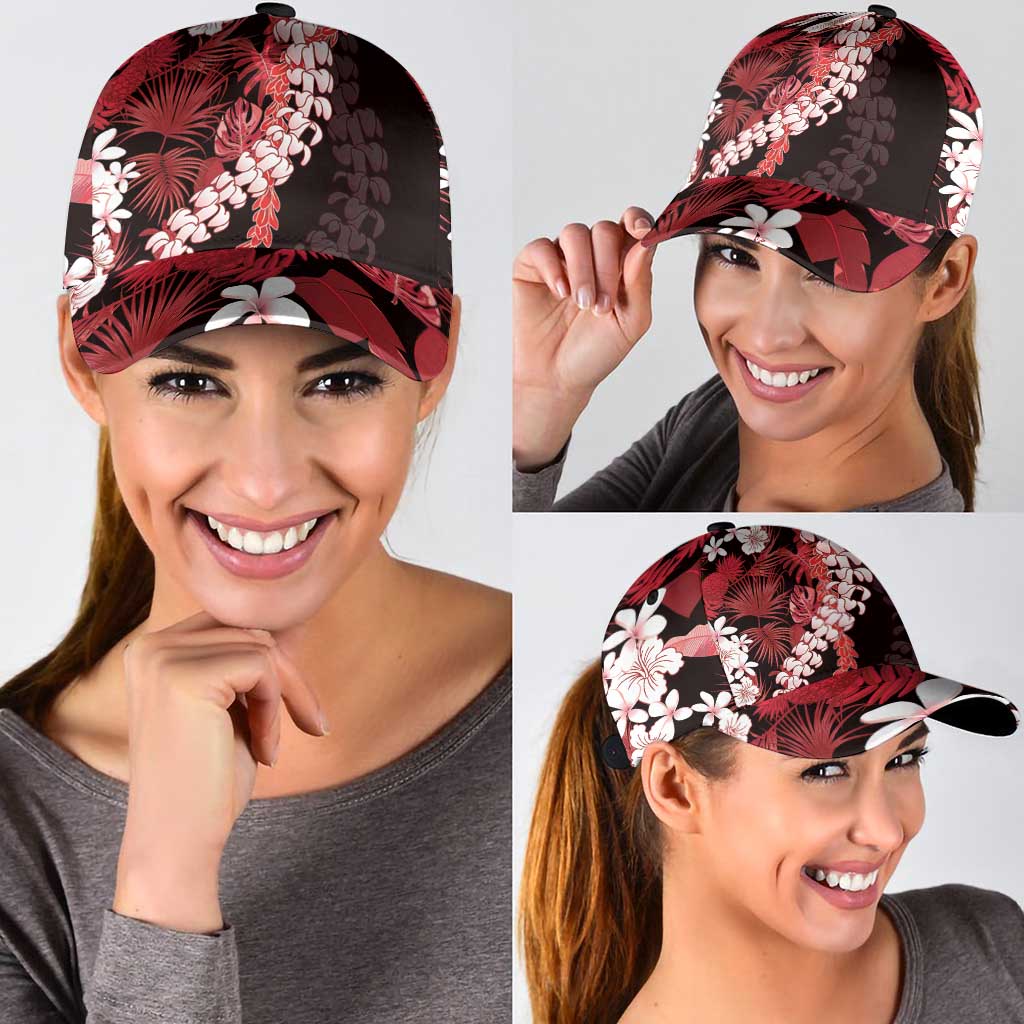 Ulaula Aloha Hawaii Lei Classic Cap Tropical Flowers Elegant Vibe LT14