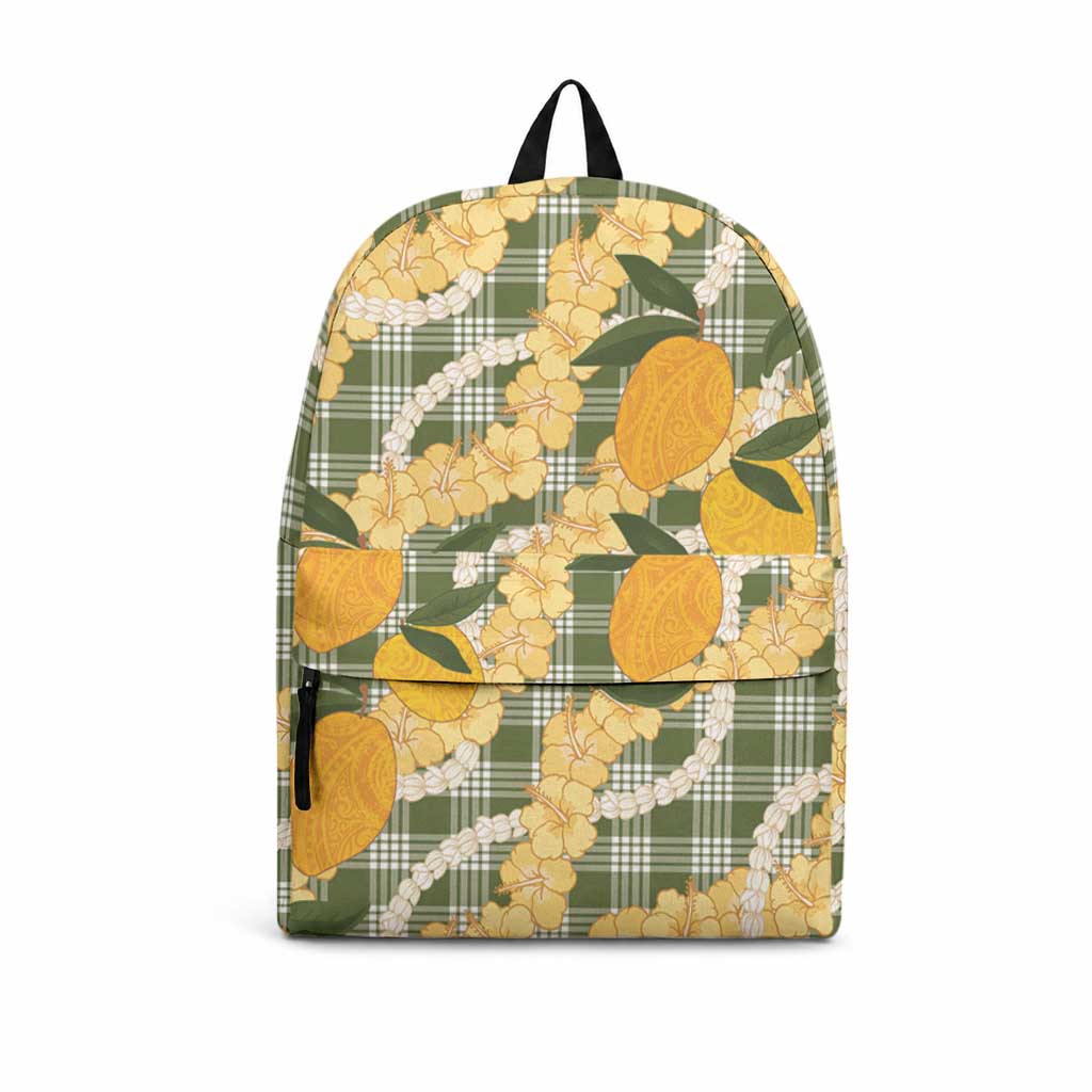 Uliuli Ahiahia Hawaiian Mango Palaka Backpack Aloha Hibiscus Pikake Lei LT9 Sage Green - Polynesian Pride