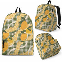 Uliuli Ahiahia Hawaiian Mango Palaka Backpack Aloha Hibiscus Pikake Lei LT9 - Polynesian Pride