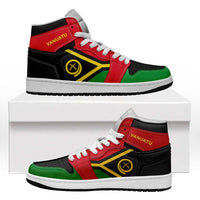 Vanuatu High Sneakers AJ1 Coat Of Arms Flag Inspired