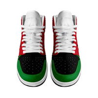 Vanuatu High Sneakers AJ1 Coat Of Arms Flag Inspired