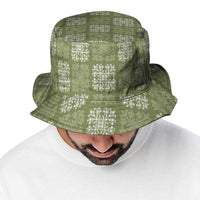 Vesuvian Green Palaka Quilt Hawaii Bucket Hat Traditional Hawaii-plaid Pattern LT14 - Polynesian Pride
