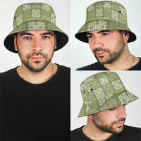 Vesuvian Green Palaka Quilt Hawaii Bucket Hat Traditional Hawaii-plaid Pattern LT14 - Polynesian Pride