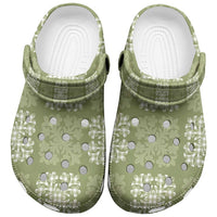 Vesuvian Green Palaka Quilt Hawaii Clogs Shoes Traditional Hawaii-plaid Pattern LT14 Vesuvian Green - Polynesian Pride