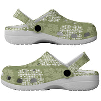 Vesuvian Green Palaka Quilt Hawaii Clogs Shoes Traditional Hawaii-plaid Pattern LT14 - Polynesian Pride