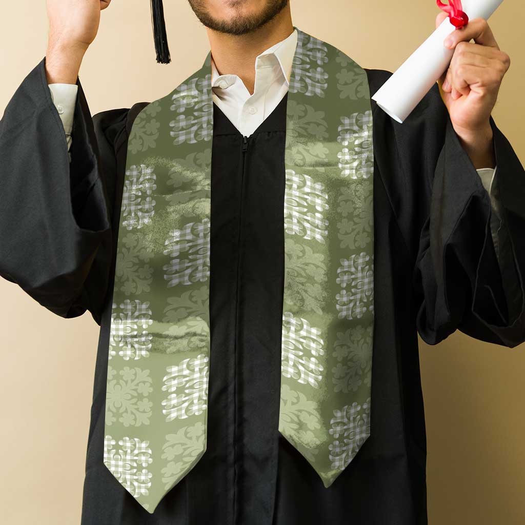 Vesuvian Green Palaka Quilt Hawaii Graduation Stole Traditional Hawaii-plaid Pattern LT14