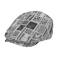 Vintage Aloha Block Quilt Jeff Hat Black Inspired Lei Motifs - Polynesian Pride