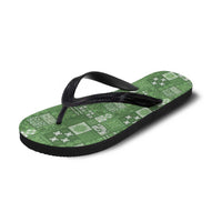 Vintage Hawaiian Quilting Patterns Flip Flops Green Style Tribal Fabric Patchwork - Polynesian Pride