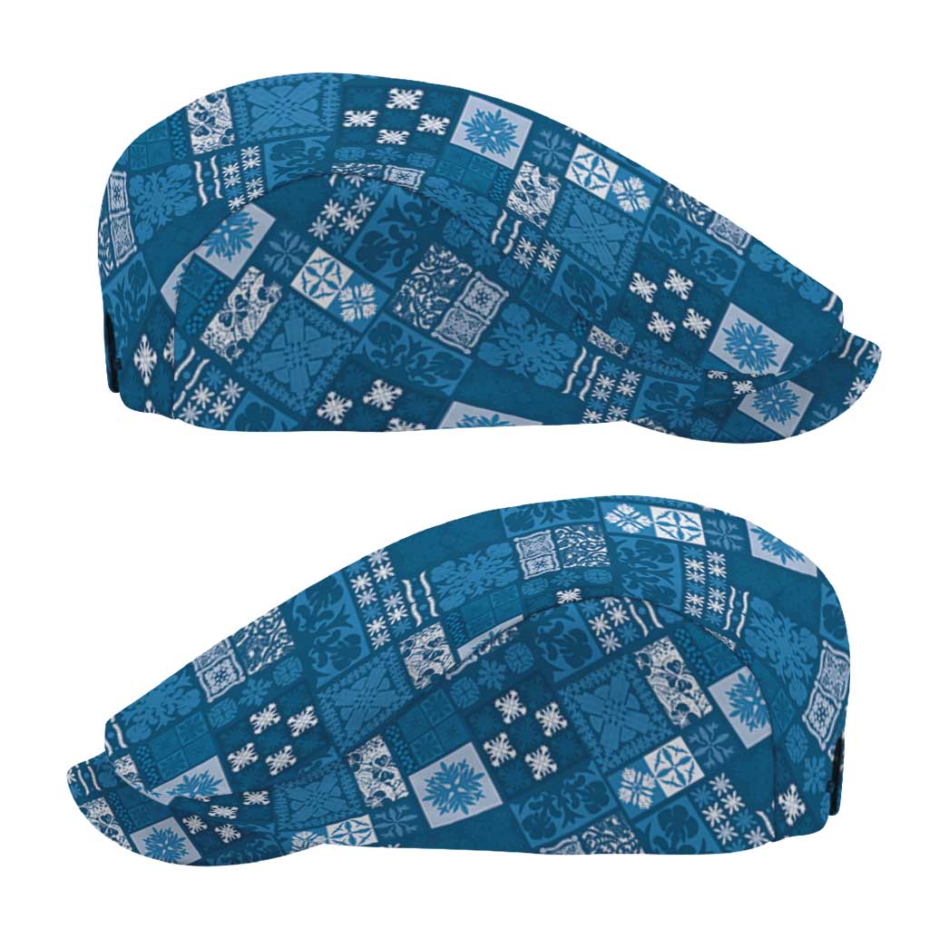 Vintage Hawaiian Quilting Patterns Jeff Hat Blue Style Tribal Fabric Patchwork - Polynesian Pride