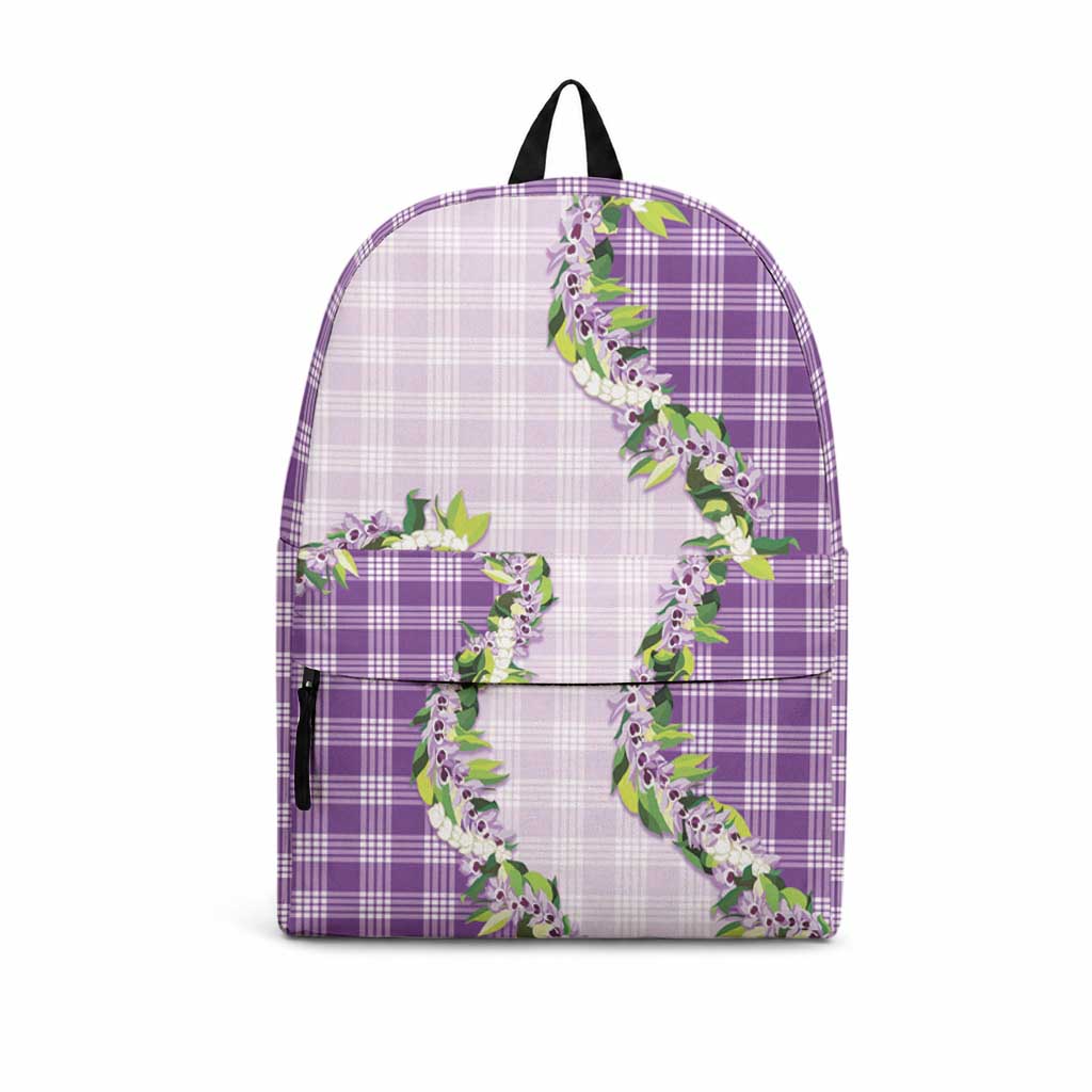 Violet Hawaii Palaka Backpack Maile Pikake Honohono Orchid Lei LT05 Violet - Polynesian Pride