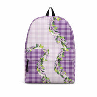 Violet Hawaii Palaka Backpack Maile Pikake Honohono Orchid Lei LT05 Violet - Polynesian Pride
