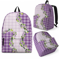 Violet Hawaii Palaka Backpack Maile Pikake Honohono Orchid Lei LT05 - Polynesian Pride