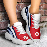 Wallis And Futuna Chunky Sneakers Flag-Inspired Curve Style LT05 - Polynesian Pride
