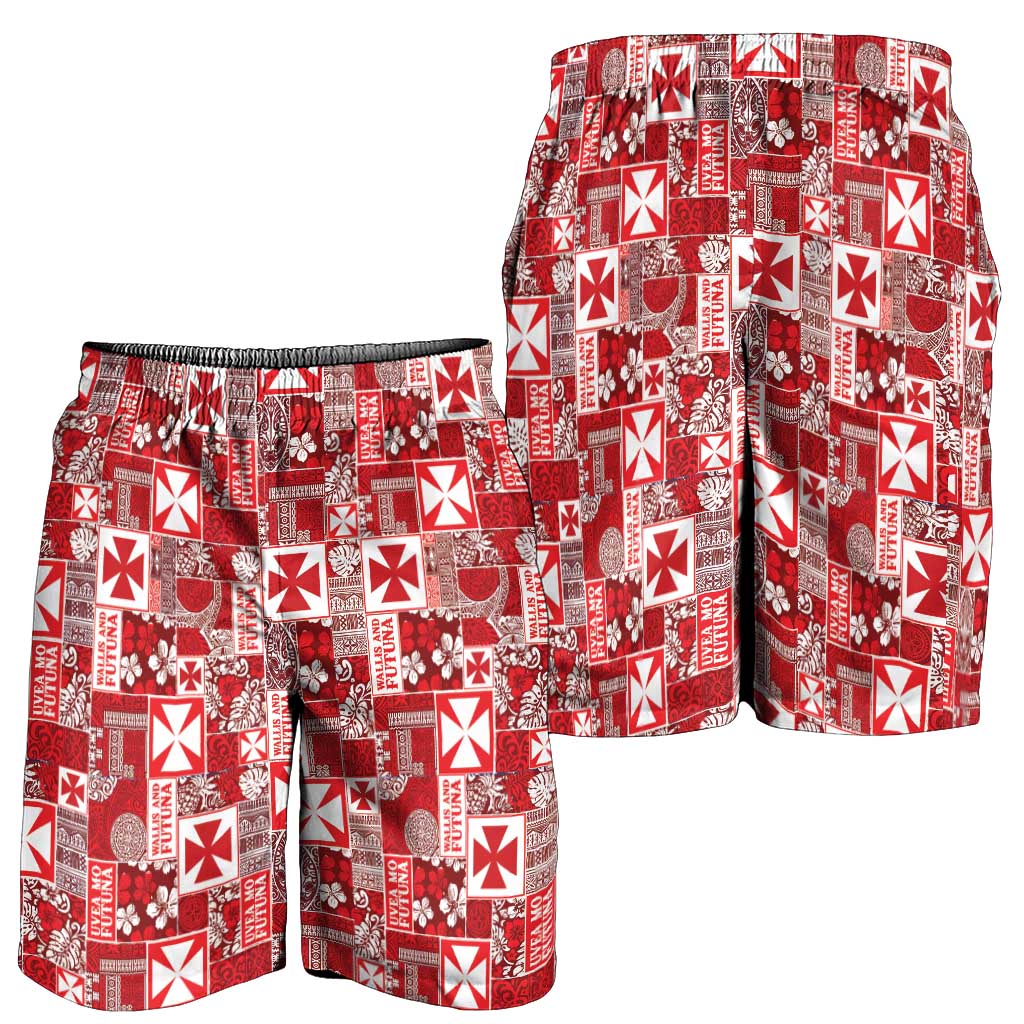 Wallis Et Futuna Kilisimasi Fiefia Shorts for Men Pacific Patchwork Xmas Vibes LT9 - Polynesian Pride
