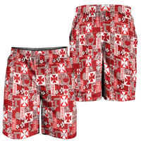 Wallis Et Futuna Kilisimasi Fiefia Shorts for Men Pacific Patchwork Xmas Vibes LT9 - Polynesian Pride