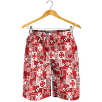 Wallis Et Futuna Kilisimasi Fiefia Shorts for Men Pacific Patchwork Xmas Vibes LT9 - Polynesian Pride