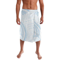 White Sunday Lotu Tamaiti Lavalava Polynesian Wave Pastel Sky Blue - Polynesian Pride