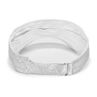 White Tropical Plumeria With Galaxy Polynesian Art Sun Visor Cap