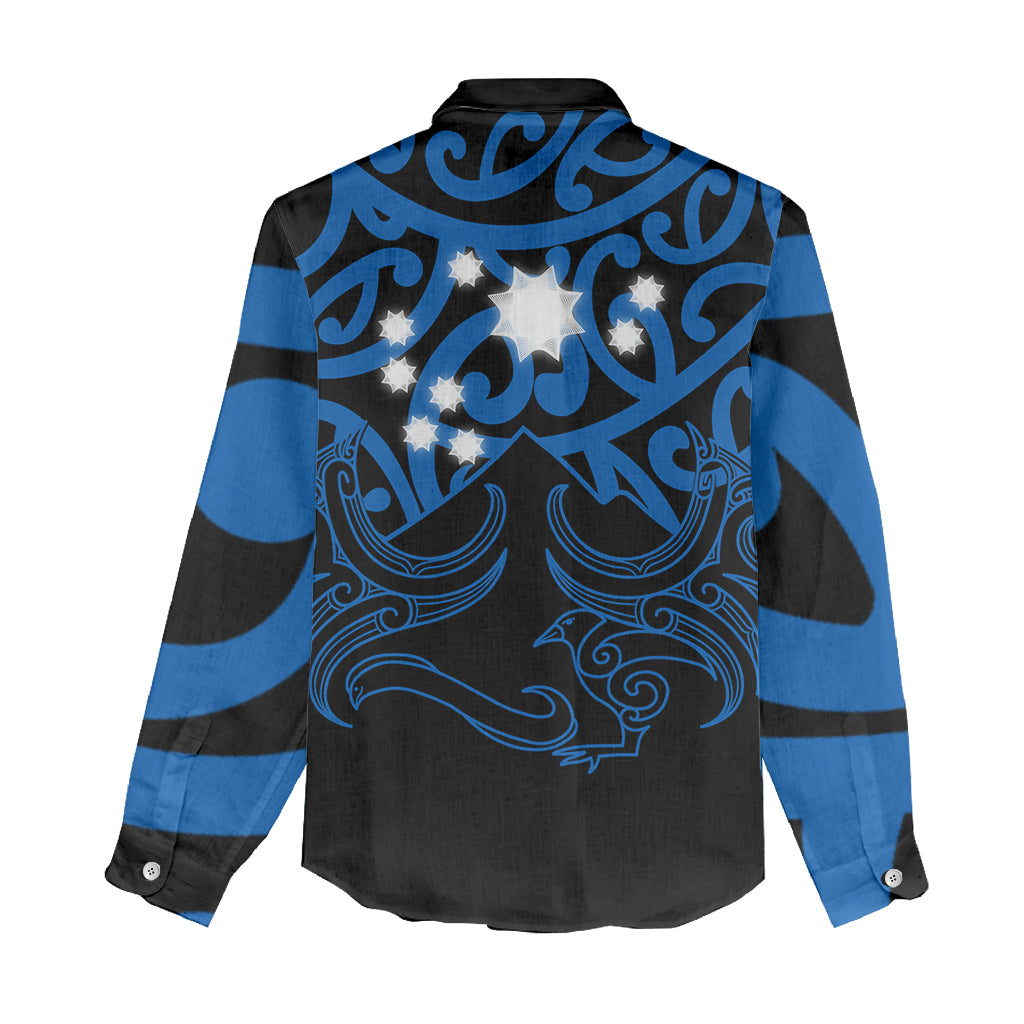 Matariki New Zealand Women Casual Shirt Maori New Year Blue LT6