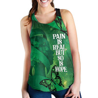 World Mental Health Awareness Month Women Racerback Tank Warriors Brave Strong Galaxy Vibes LT14 - Polynesian Pride
