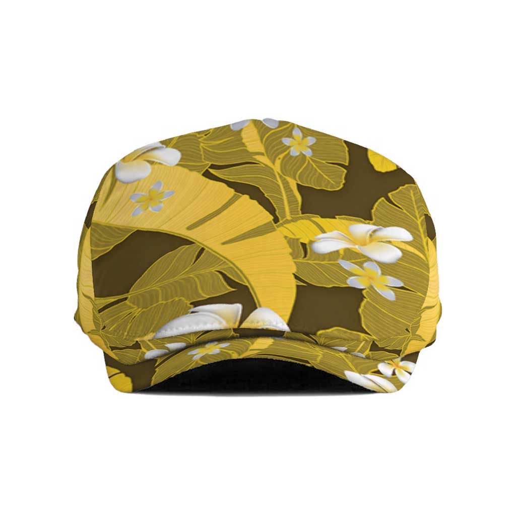 Yellow Banana Leaf Hawaii Jeff Hat Lau Maia Plumeria Tropical Summer Vibes LT14 Yellow - Polynesian Pride